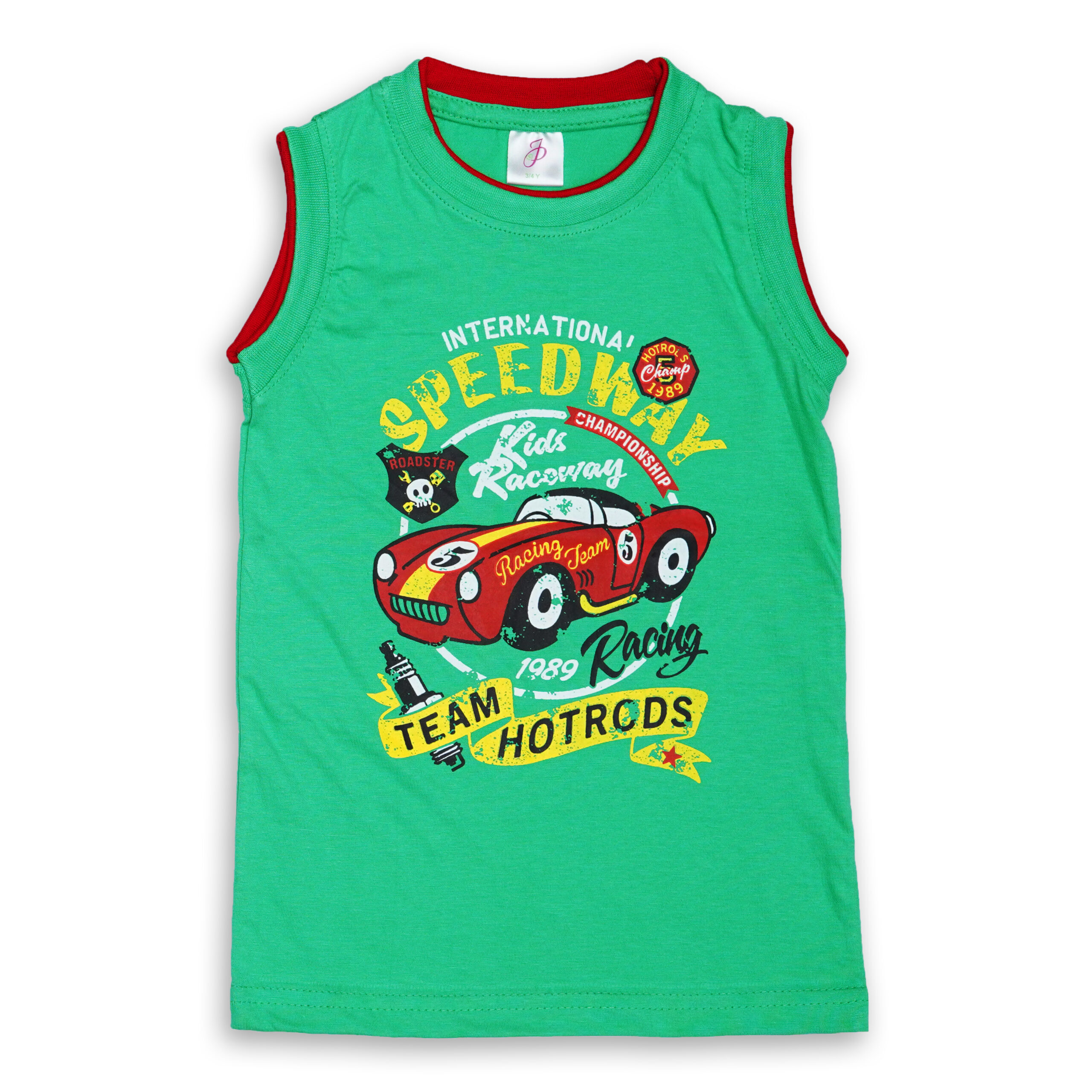 Rs.80 (15PCS Bundle = Rs1200)KIDS SLEEVELESS TOP WITH COLOURFUL PRINT WHOLESALE - Image 3